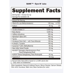 BUCKED UP, BAMF, PREMIUM ноотропный предтренировочный комплекс, вкус Gym N Juice (грейпфрут и цитрус), 366 г (30 порций)